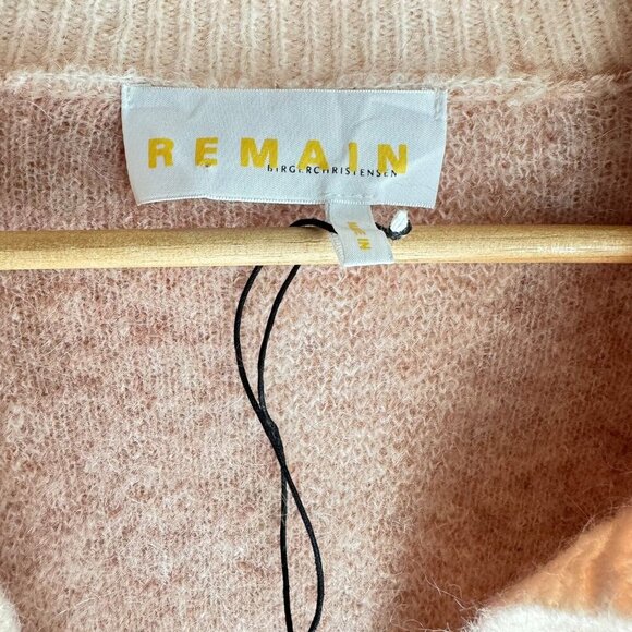 Remain Birger Christensen Pink Geometric Print Wool Mohair Sweater 6 Oversized - Picture 3 of 8